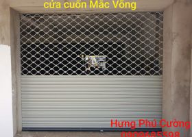 Cửa cuốn mắc võng sắt sơn tĩnh điện